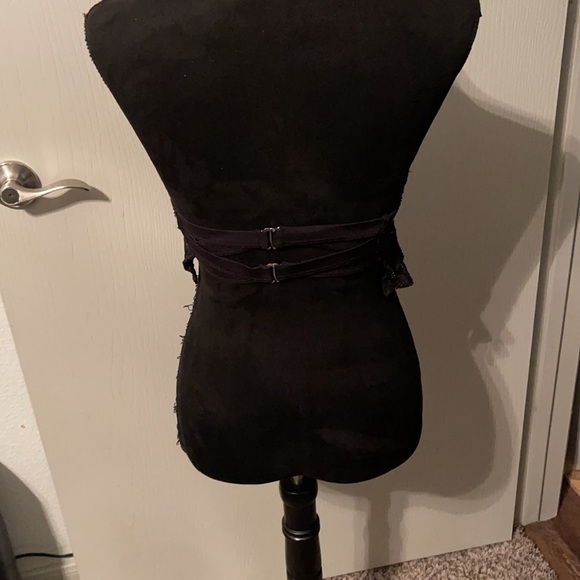 Black Laced Swim Top - Picture 2 of 3